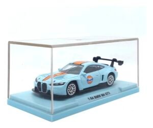 BMW M4 GT3 Gulf Racing Escala 1:64 – Con Vitrina Acrílica