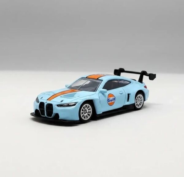BMW M4 GT3 Gulf Racing Escala 1:64 – Con Vitrina Acrílica