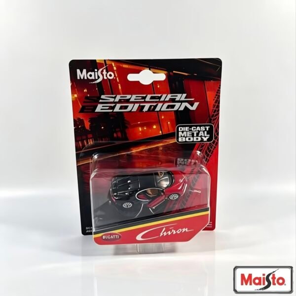 2026/09/855415-scaled.jpg Bugatti Chiron Rojo y Negro Maisto Special Edition 1:64