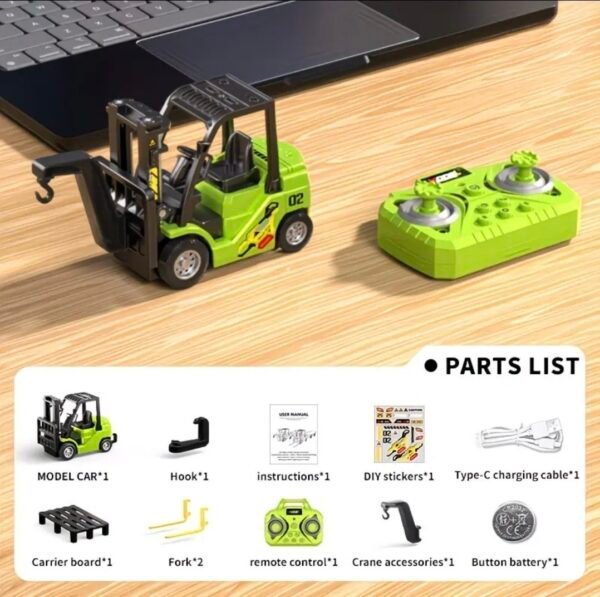 Montacargas RC Escala 1:64 con Remolque – Control Remoto
