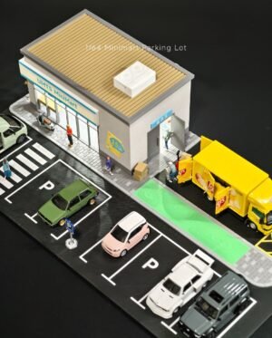 🏪 Diorama Minimarket con Estacionamiento | Escala Hot Wheels 1:64
